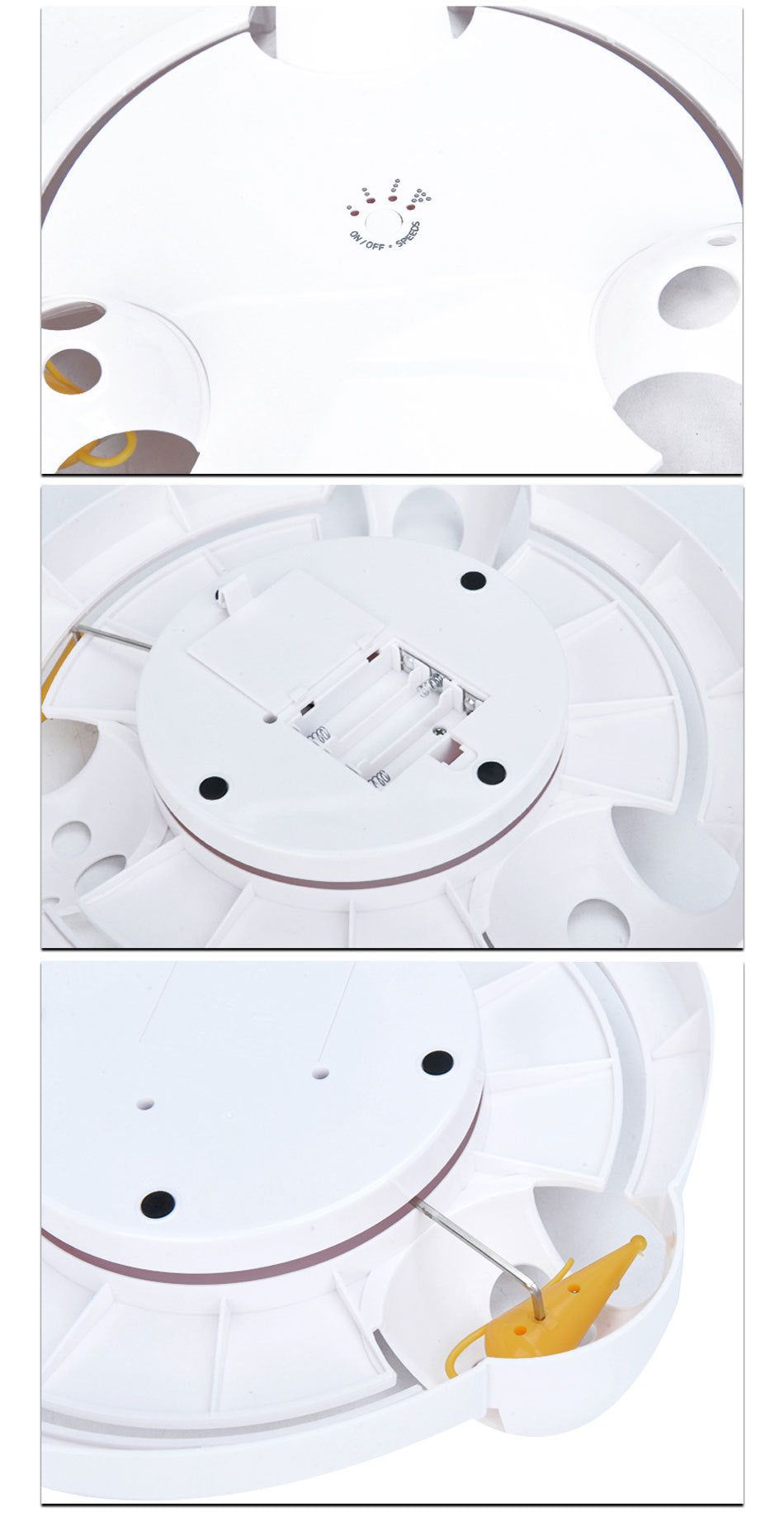 Electric Cat Toy Wheel Crazy White Cat Catching Mouse Automatic Turntable Cats Toys