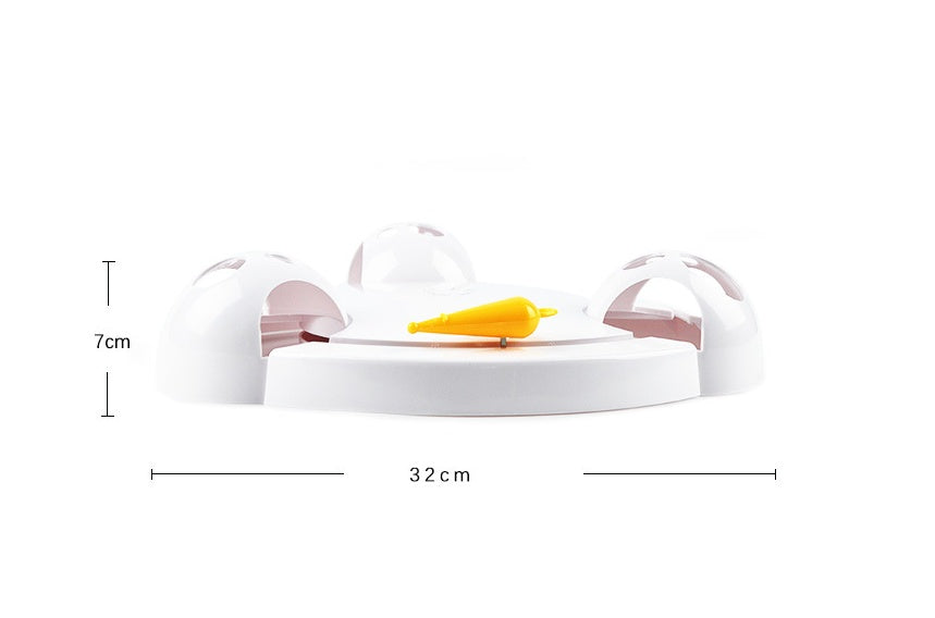 Electric Cat Toy Wheel Crazy White Cat Catching Mouse Automatic Turntable Cats Toys